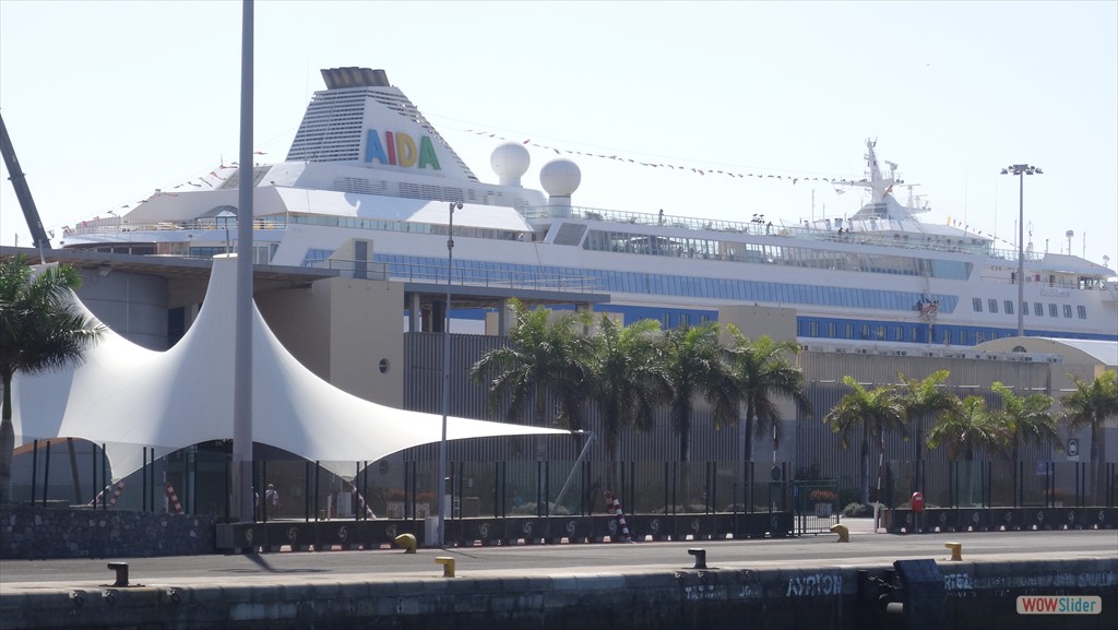 Die AIDA im Hafen von Las Palmas de Gran Canaria